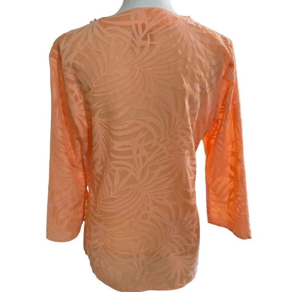 HEART OF PALMS - SUMMERTIME TUNIC - COLOR IS ORANGE / CORAL - SIZE 8 - B8 - Picture 4 of 8